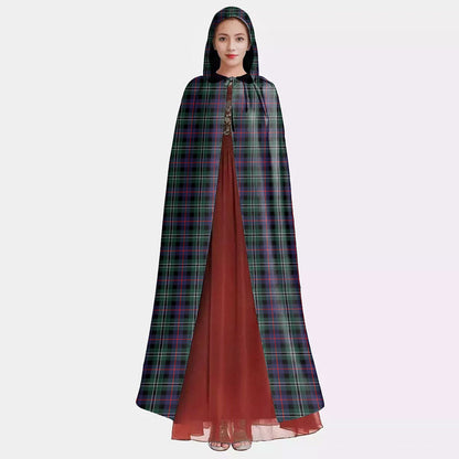 Rose Hunting Modern Tartan Plaid Hooded Cloak