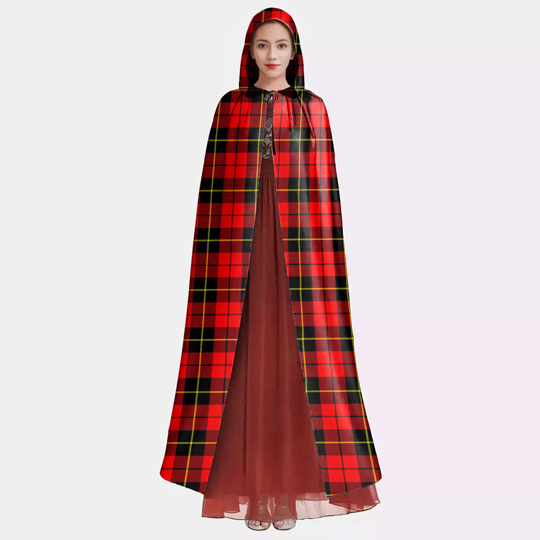 Wallace Hunting Red Tartan Plaid Hooded Cloak