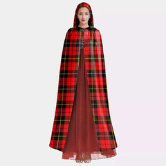 Wallace Hunting Red Tartan Plaid Hooded Cloak