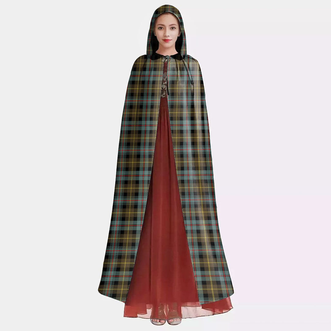 Farquharson Weathered Tartan Plaid Hooded Cloak