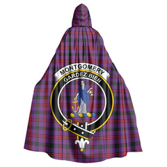 Montgomery Modern Tartan Crest Hooded Cloak