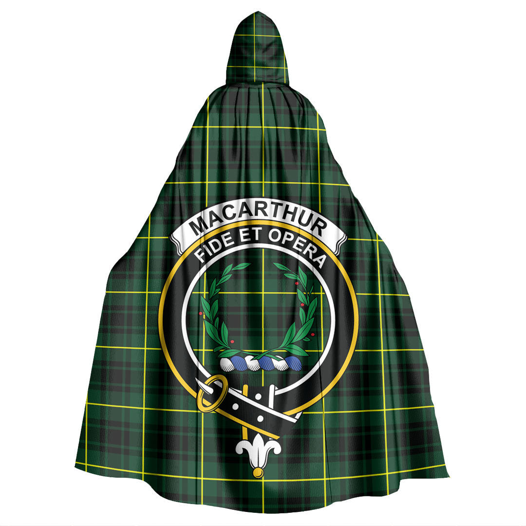 MacArthur Modern Tartan Crest Hooded Cloak