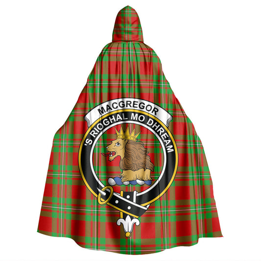 MacGregor Modern Tartan Crest Hooded Cloak