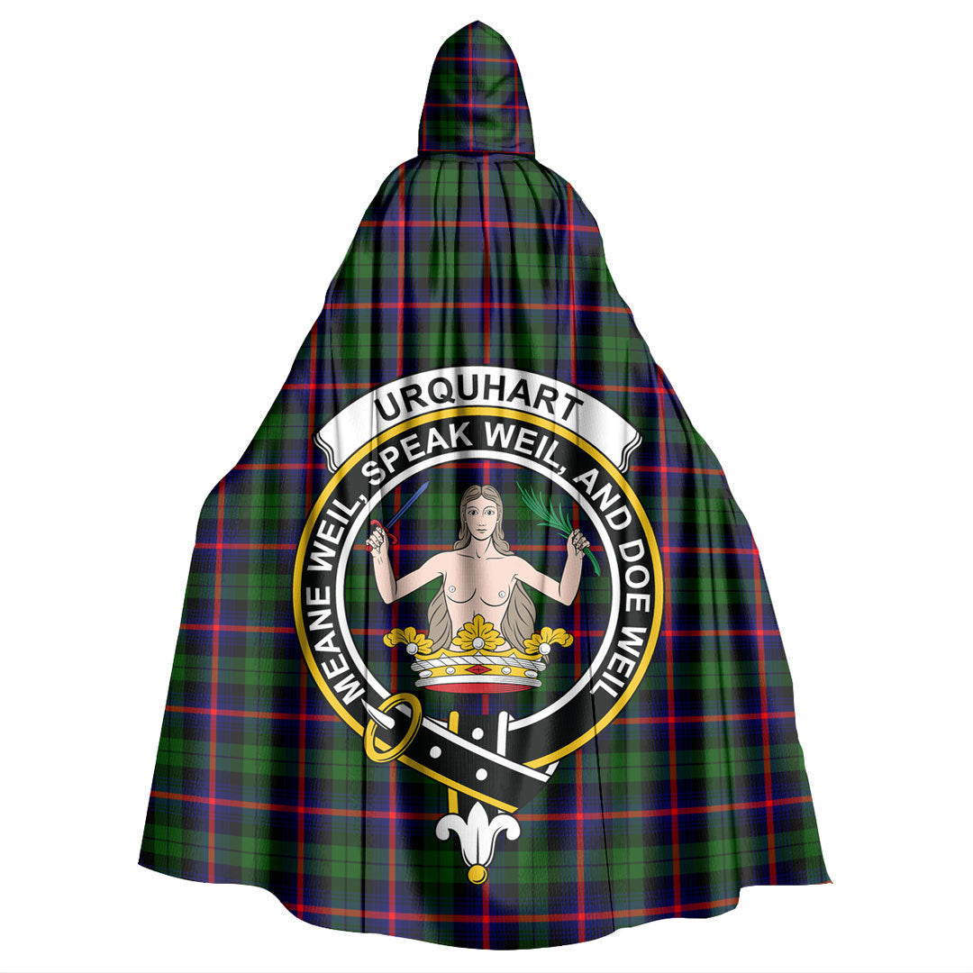 Urquhart Modern Tartan Crest Hooded Cloak