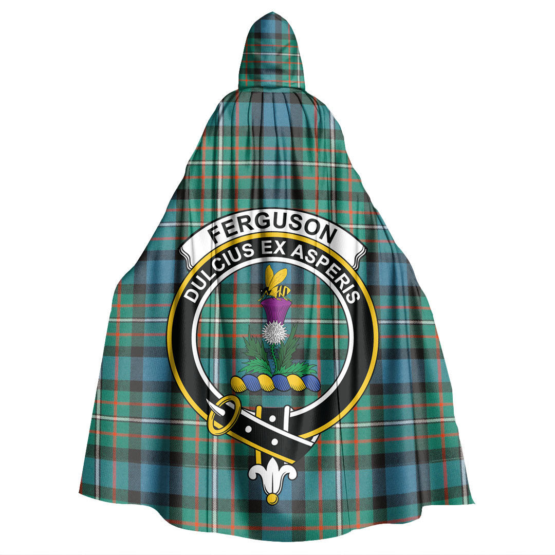 FERGUSON ANCIENT Tartan Crest Hooded Cloak