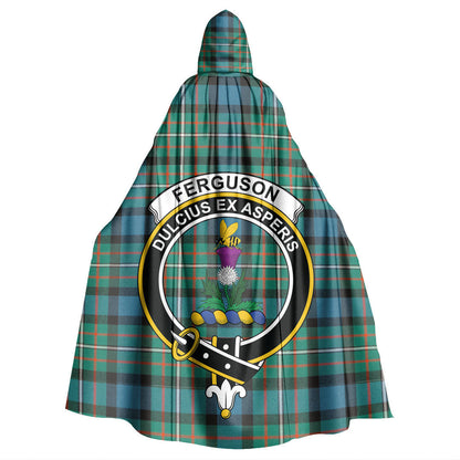 FERGUSON ANCIENT Tartan Crest Hooded Cloak