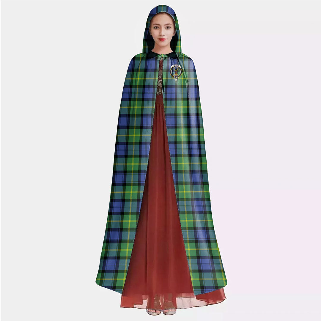 Gordon Old Ancient Tartan Crest Hooded Cloak