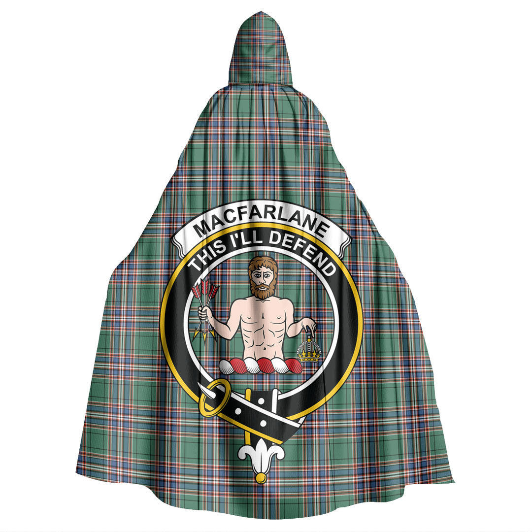 MacFarlane Hunting Ancient Tartan Crest Hooded Cloak