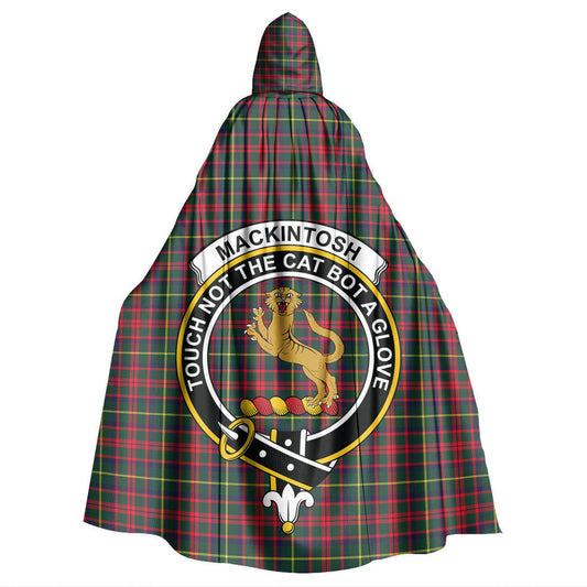 MacKintosh Hunting Modern Tartan Crest Hooded Cloak