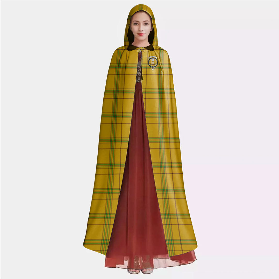 Houston Tartan Crest Hooded Cloak