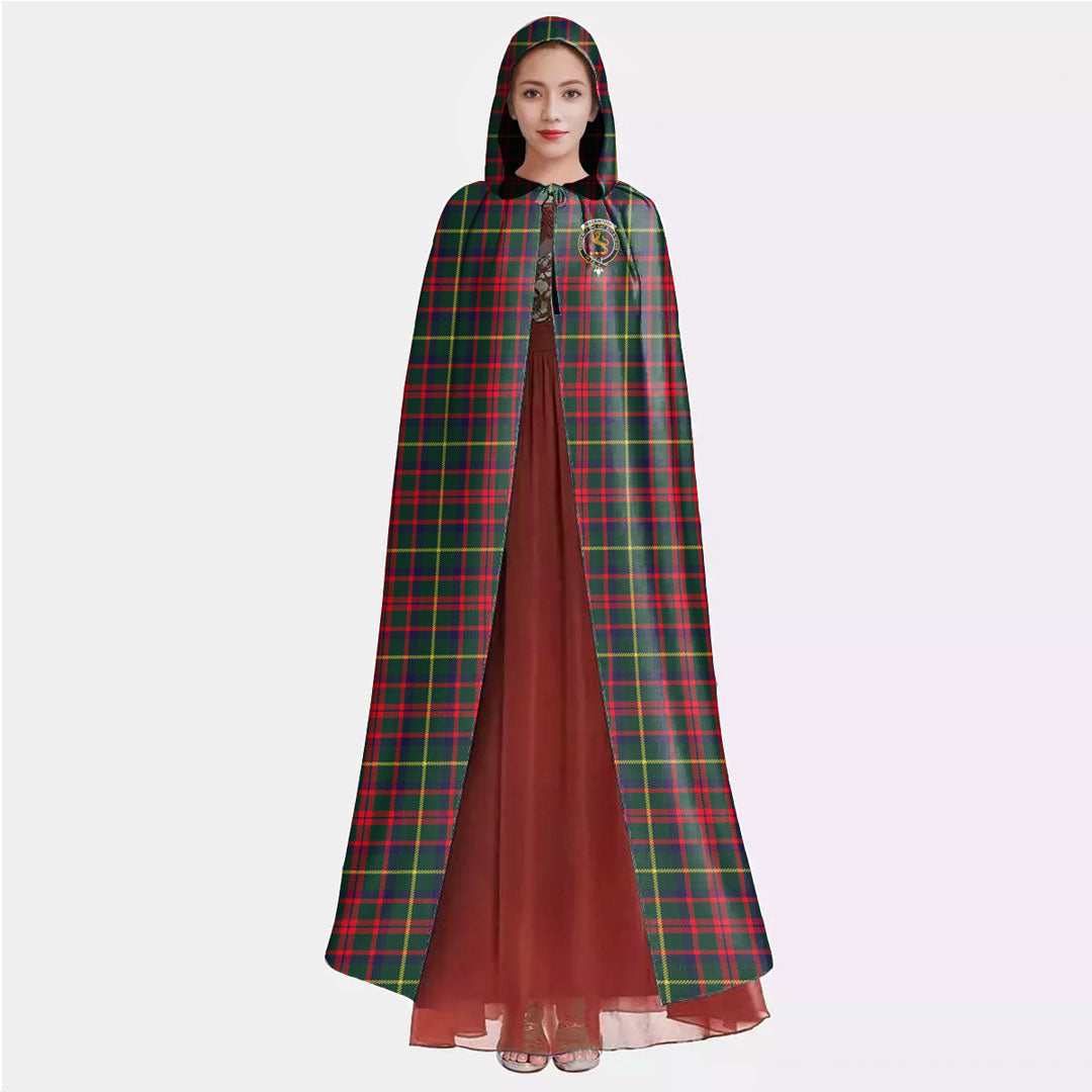 MacKintosh Hunting Modern Tartan Crest Hooded Cloak