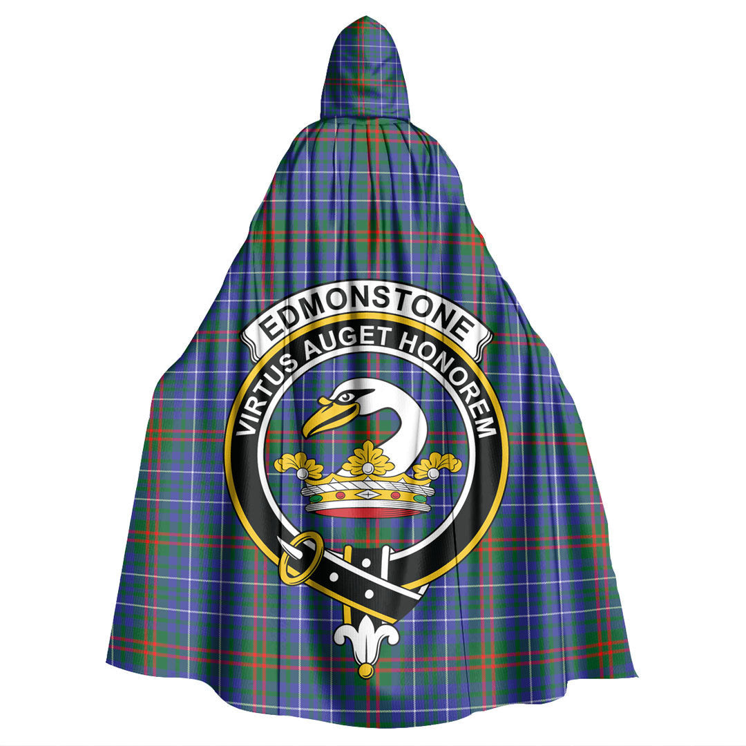 Edmonstone Tartan Crest Hooded Cloak