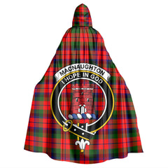 MacNaughton Modern Tartan Crest Hooded Cloak