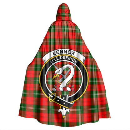 Lennox Modern Tartan Crest Hooded Cloak