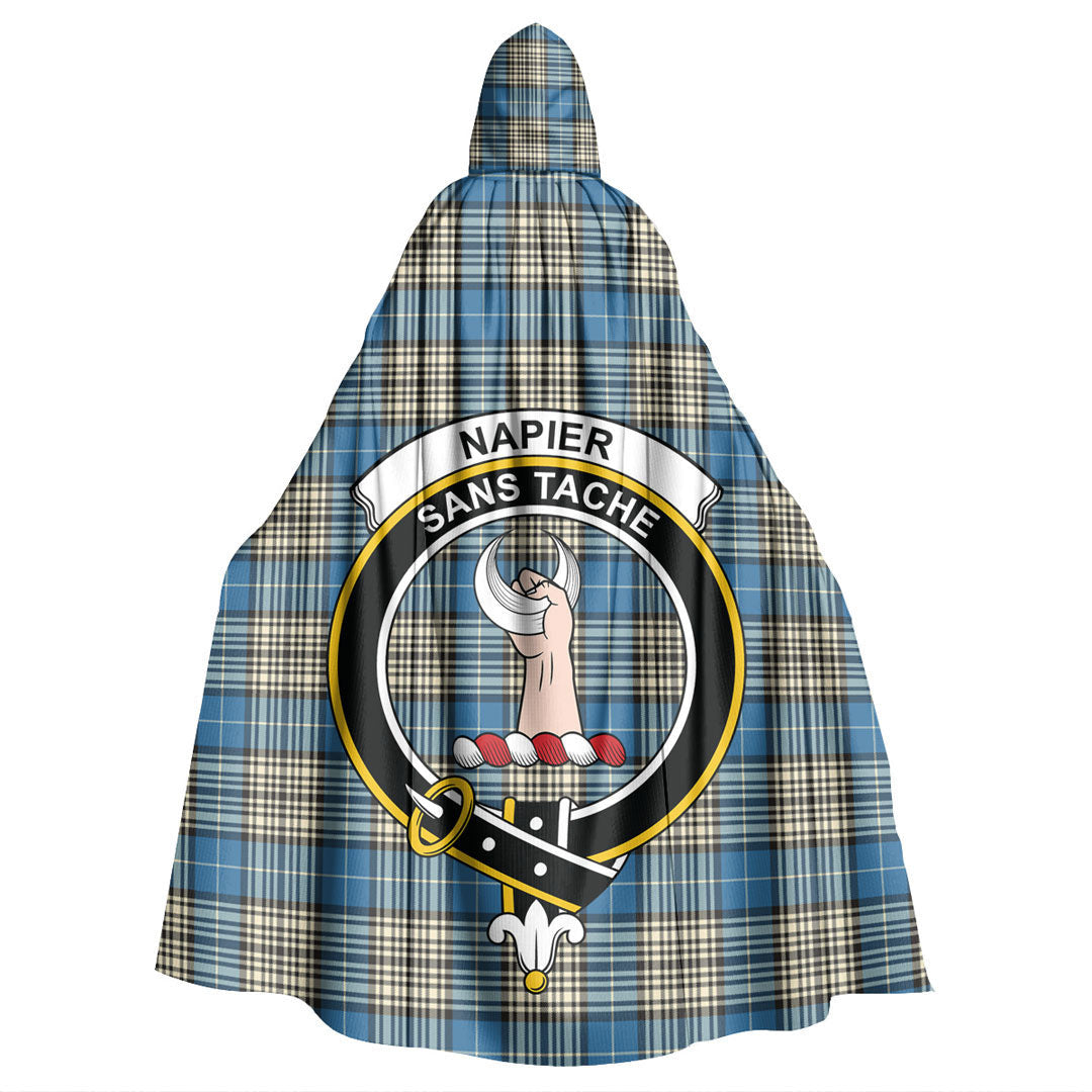 Napier Ancient Tartan Crest Hooded Cloak