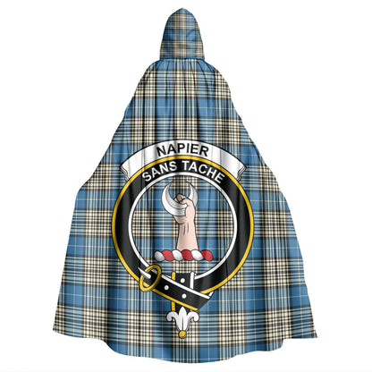 Napier Ancient Tartan Crest Hooded Cloak