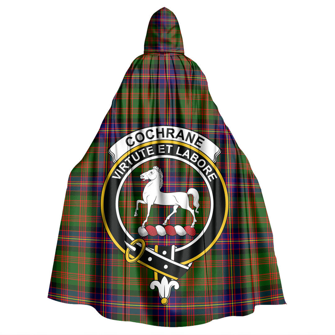 Cochrane Modern Tartan Crest Hooded Cloak