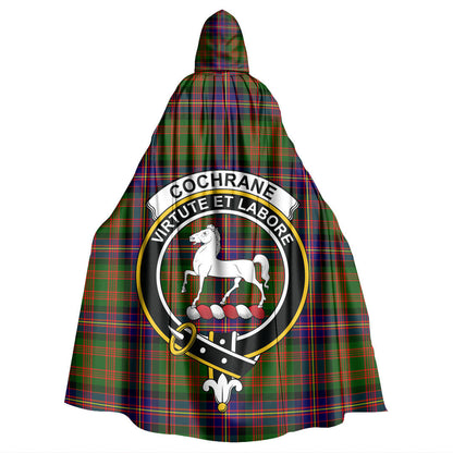 Cochrane Modern Tartan Crest Hooded Cloak