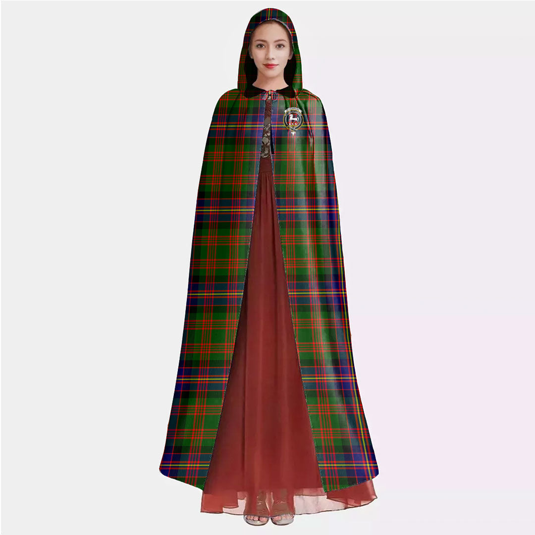 Cochrane Modern Tartan Crest Hooded Cloak