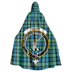 Gunn Ancient Tartan Crest Hooded Cloak