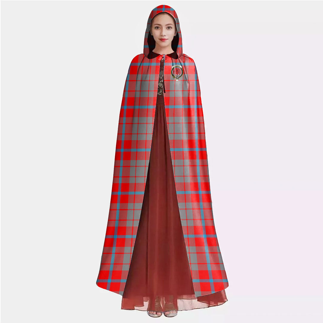 Moubray Tartan Crest Hooded Cloak