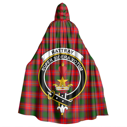 Rattray Modern Tartan Crest Hooded Cloak