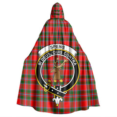 Spens Modern Tartan Crest Hooded Cloak