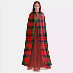 MacNaughton Modern Tartan Crest Hooded Cloak