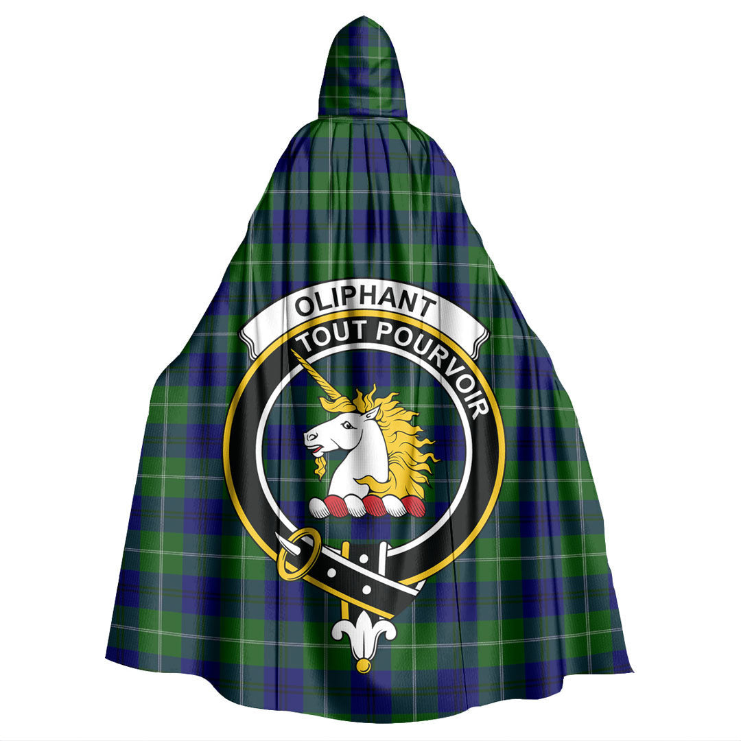 Oliphant Modern Tartan Crest Hooded Cloak