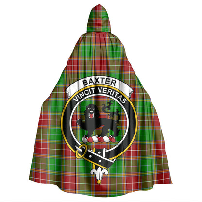 Baxter Modern Tartan Crest Hooded Cloak