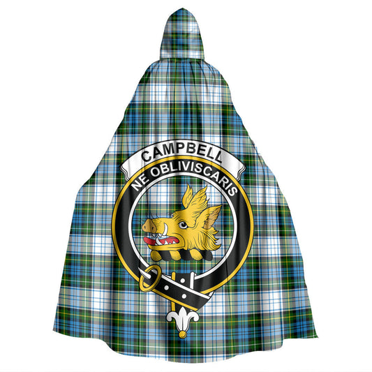 Campbell Dress Tartan Crest Hooded Cloak