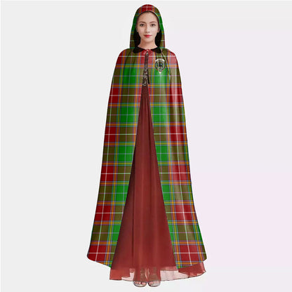 Baxter Modern Tartan Crest Hooded Cloak