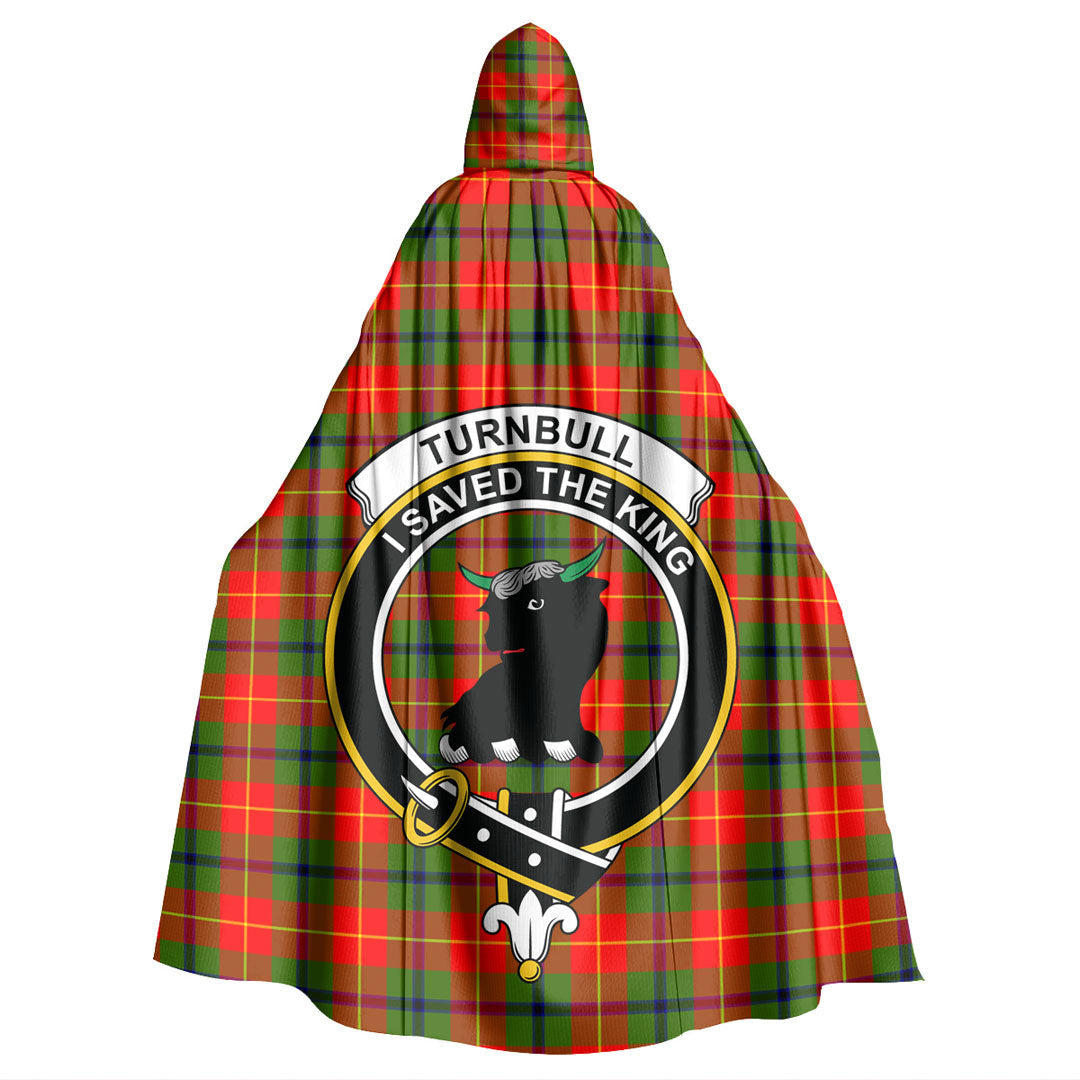 Turnbull Dress Tartan Crest Hooded Cloak