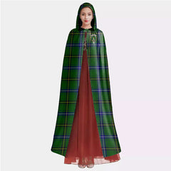 Henderson Modern Tartan Crest Hooded Cloak