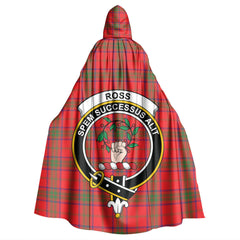 Ross Modern Tartan Crest Hooded Cloak