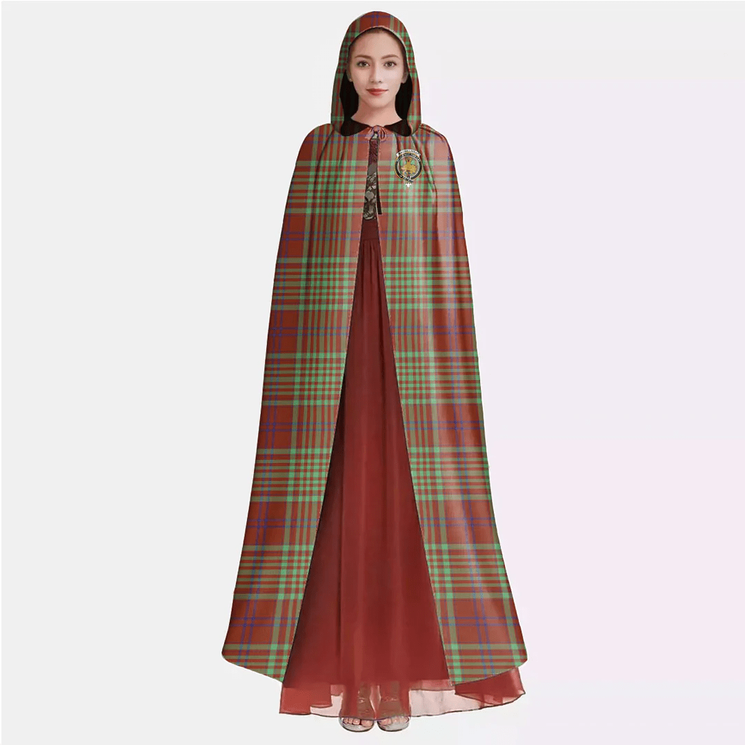 MacGillivray Hunting Ancient Tartan Crest Hooded Cloak