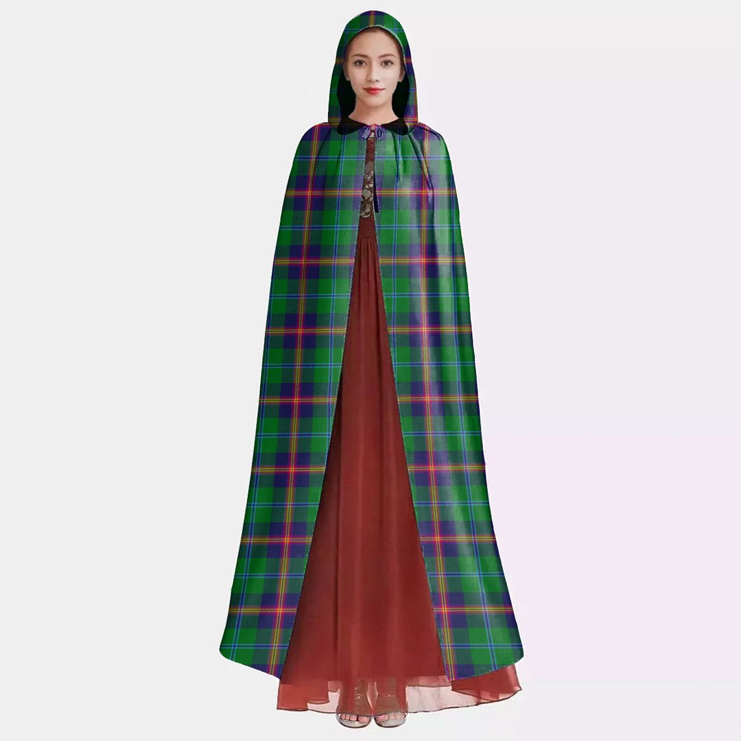 Young Modern Tartan Plaid Hooded Cloak