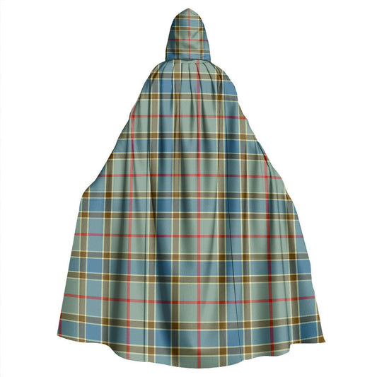 Balfour Blue Tartan Plaid Hooded Cloak