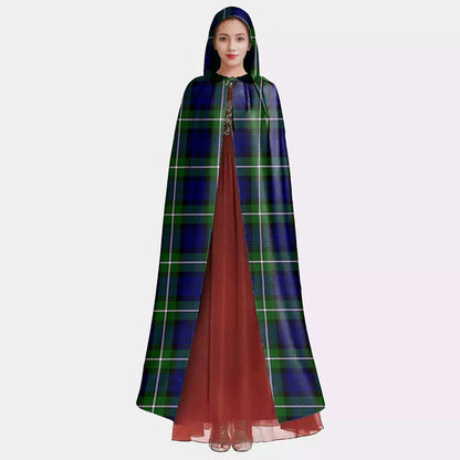 Forbes Modern Tartan Plaid Hooded Cloak