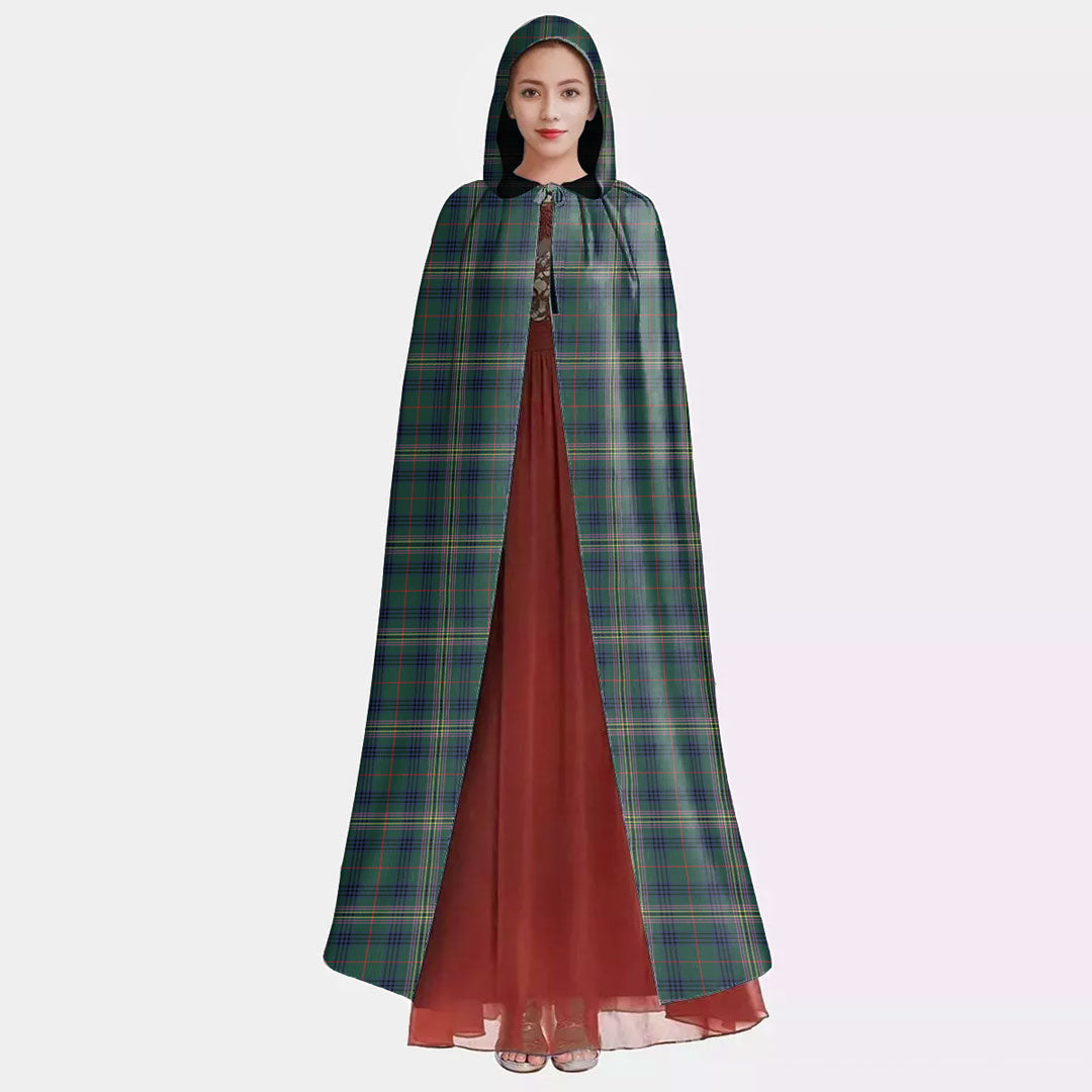 Kennedy Modern Tartan Plaid Hooded Cloak