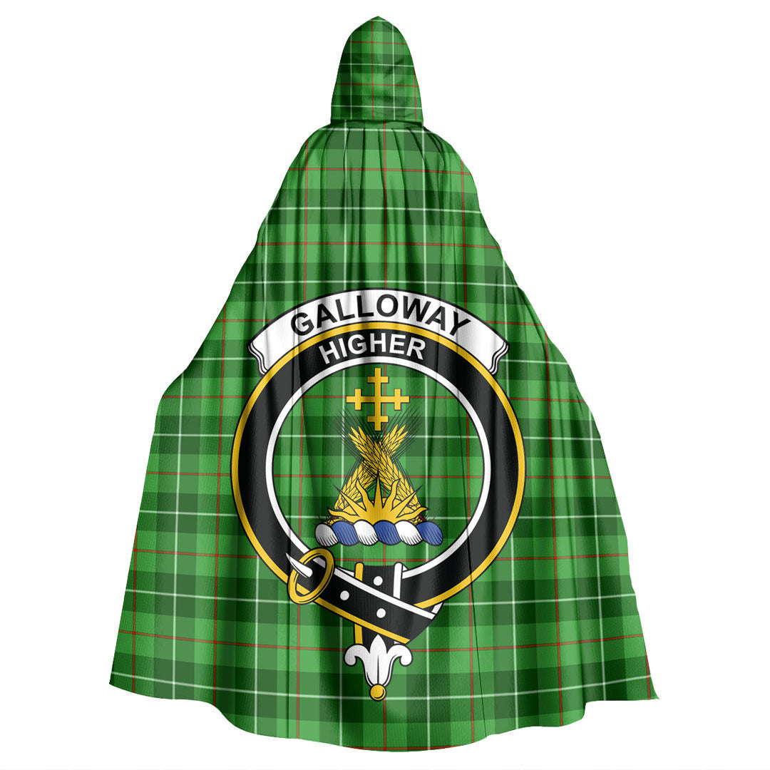 Galloway District Tartan Crest Hooded Cloak