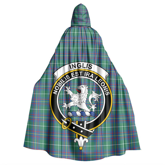 Inglis Ancient Tartan Crest Hooded Cloak