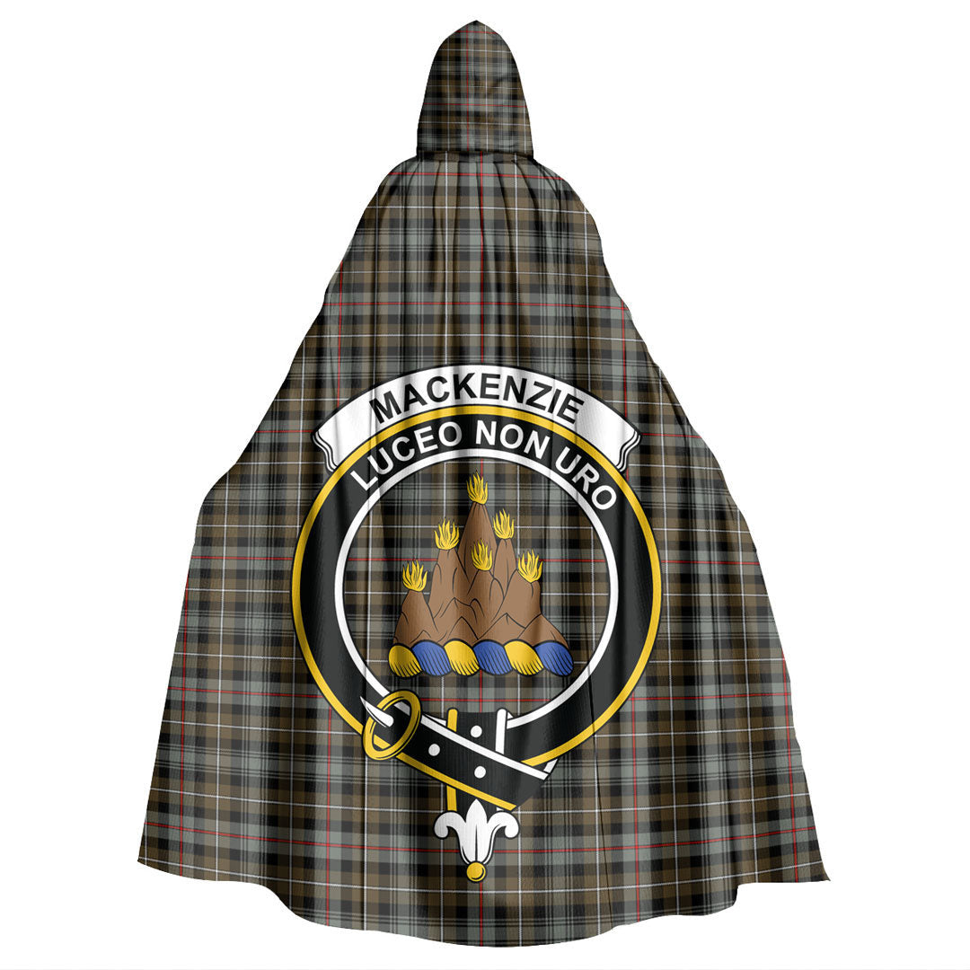 MacKenzie Weathered Tartan Crest Hooded Cloak