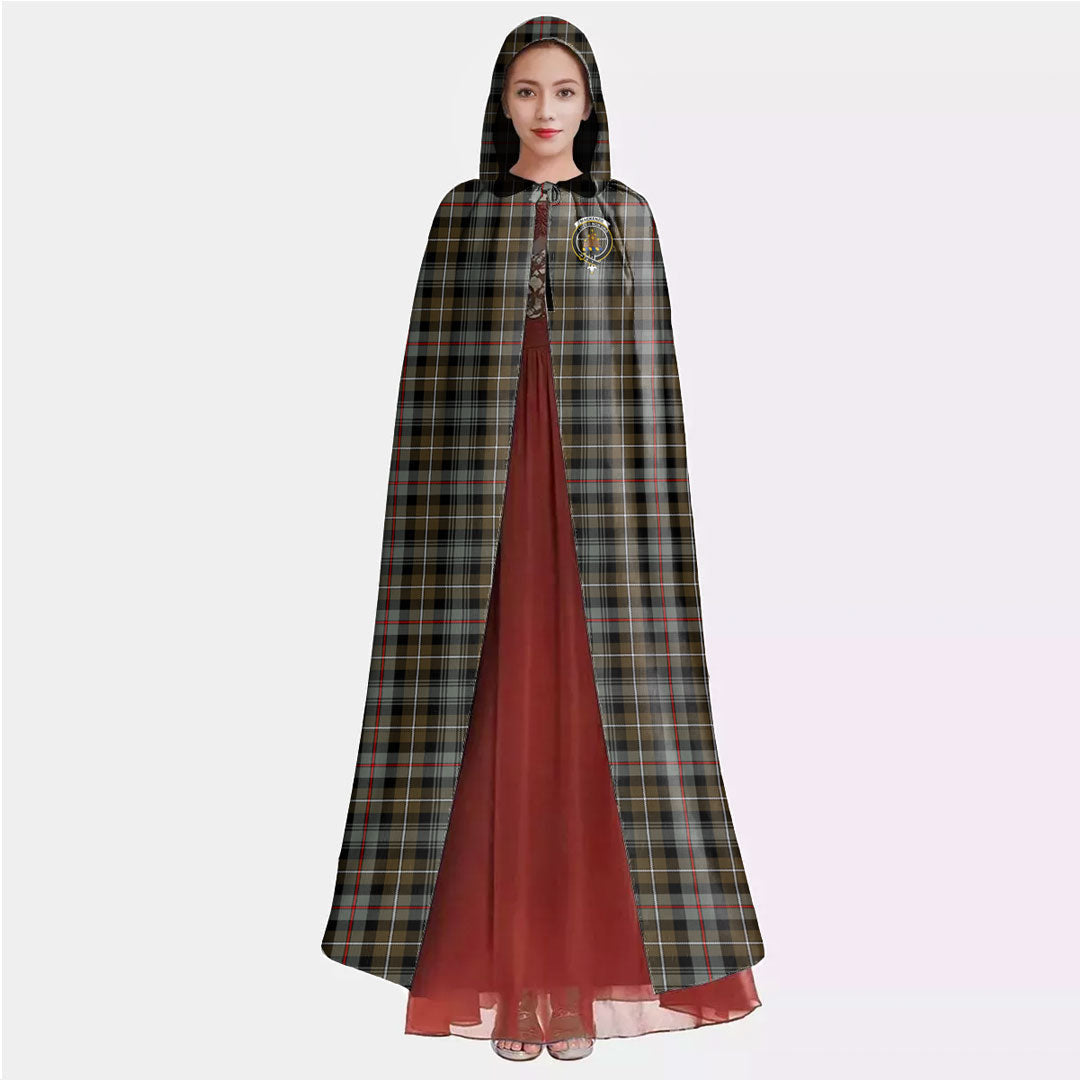 MacKenzie Weathered Tartan Crest Hooded Cloak