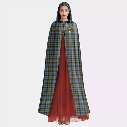 Campbell Faded Tartan Crest Hooded Cloak