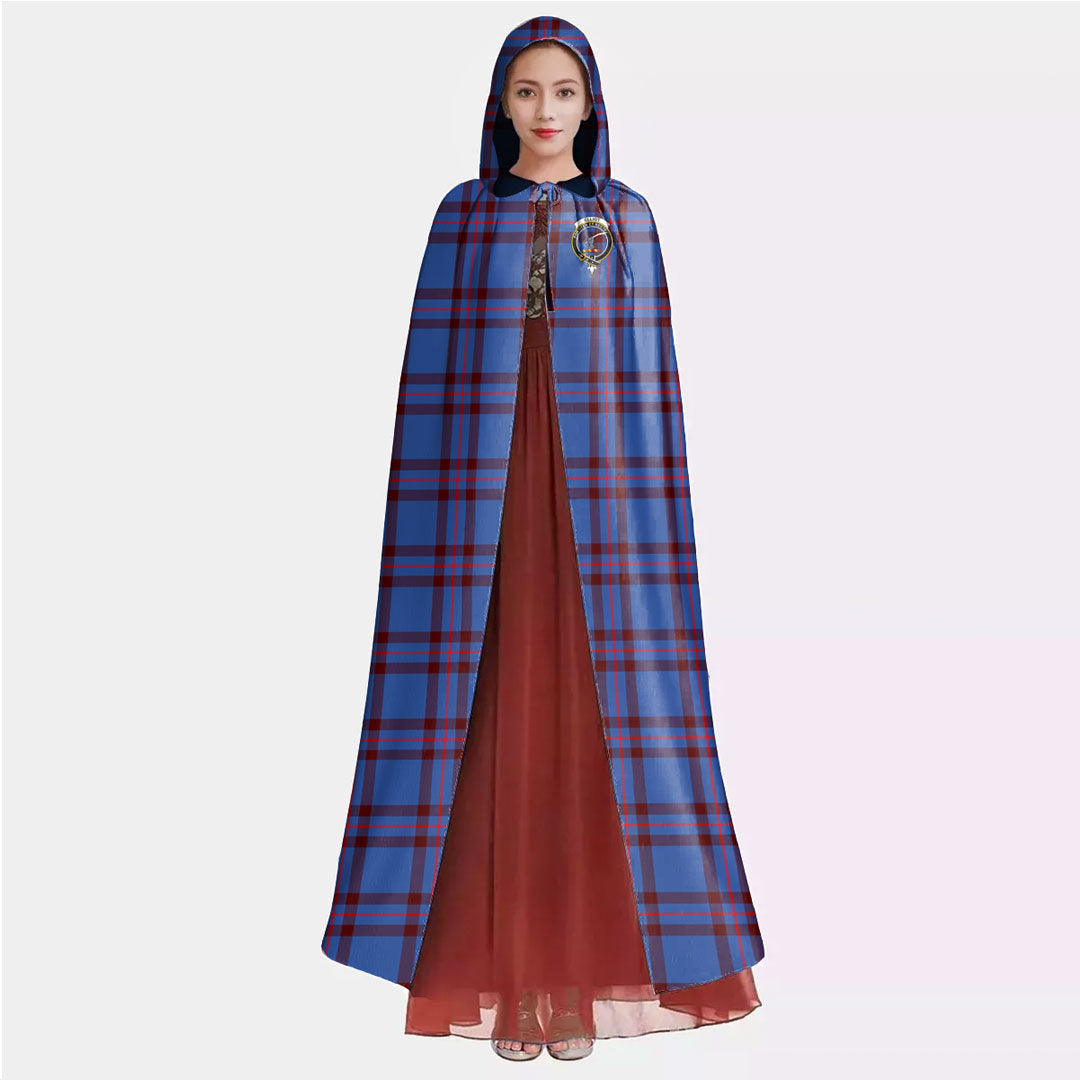 Elliot Modern Tartan Crest Hooded Cloak