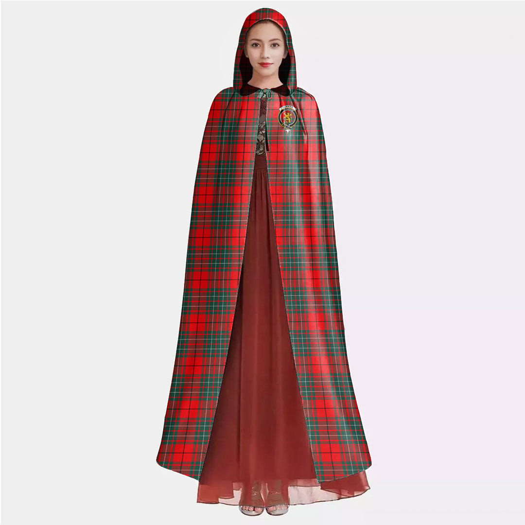 Cumming Modern Tartan Crest Hooded Cloak