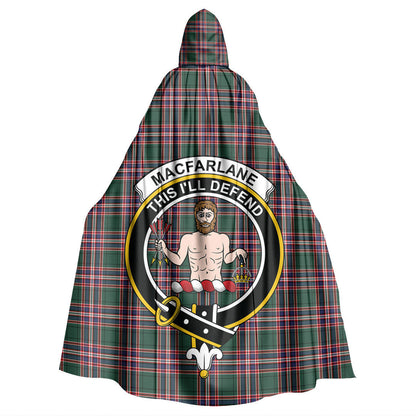 MacFarlane Hunting Modern Tartan Crest Hooded Cloak