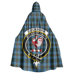 Cockburn Modern Tartan Crest Hooded Cloak