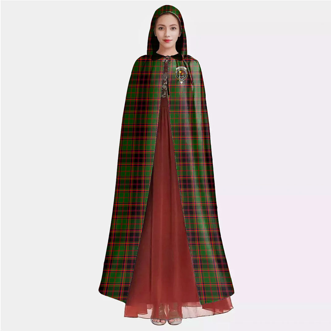 Buchan Modern Tartan Crest Hooded Cloak